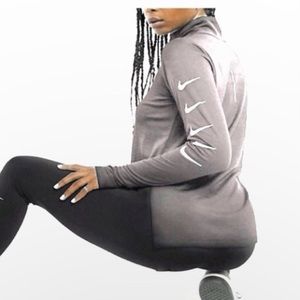 Nike Running Mock Neck Quarter-Zip Long Sleeve Top